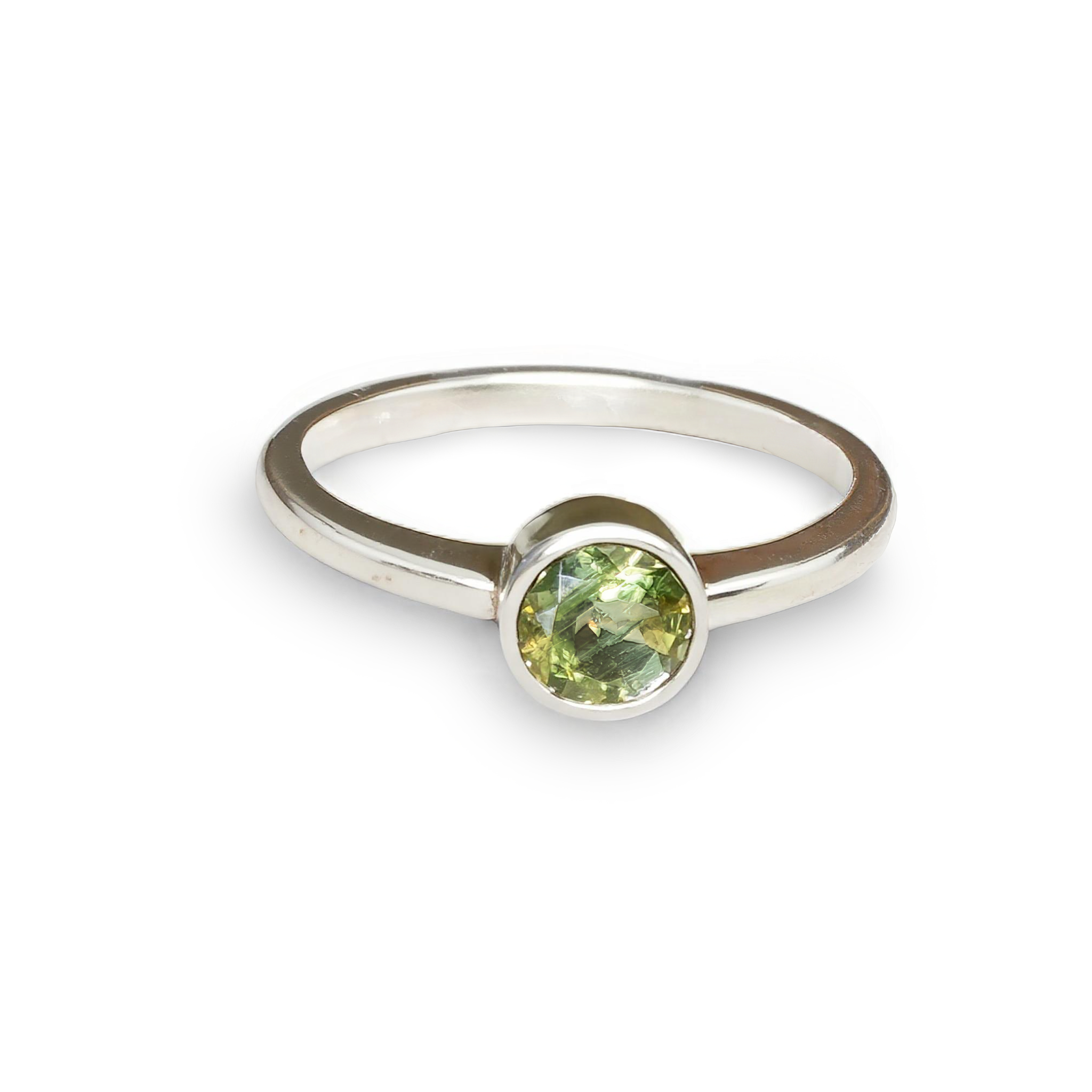 Natural Green Amethyst Ring